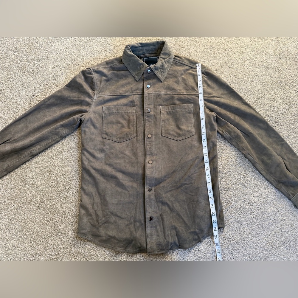 💚 Sophisticated Blank NYC Men’s Goatskin Leather Shirt Jacket 💚 - Picture 11 of 12